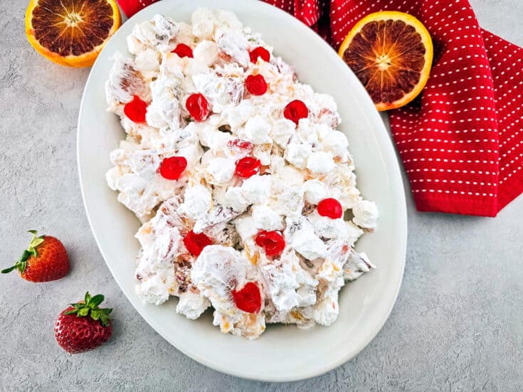 Retro 1980s Marshmallow Cool Whip Fruit Salad