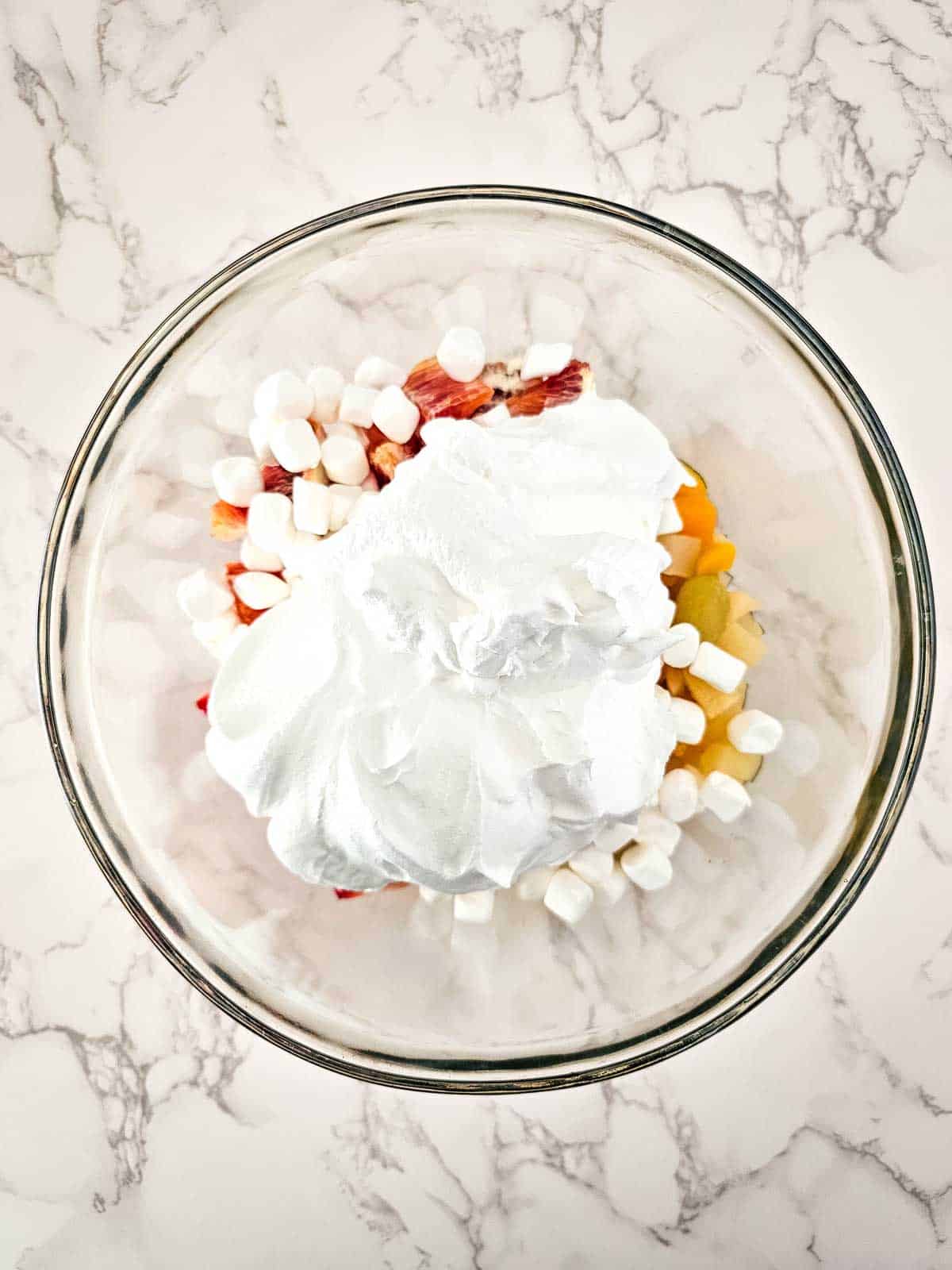 Retro 1980s Marshmallow Cool Whip Fruit Salad · Artsy Fartsy Life