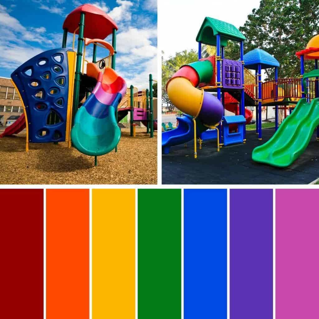 Childrens Playground Rainbow Colors - Summer Color Palette