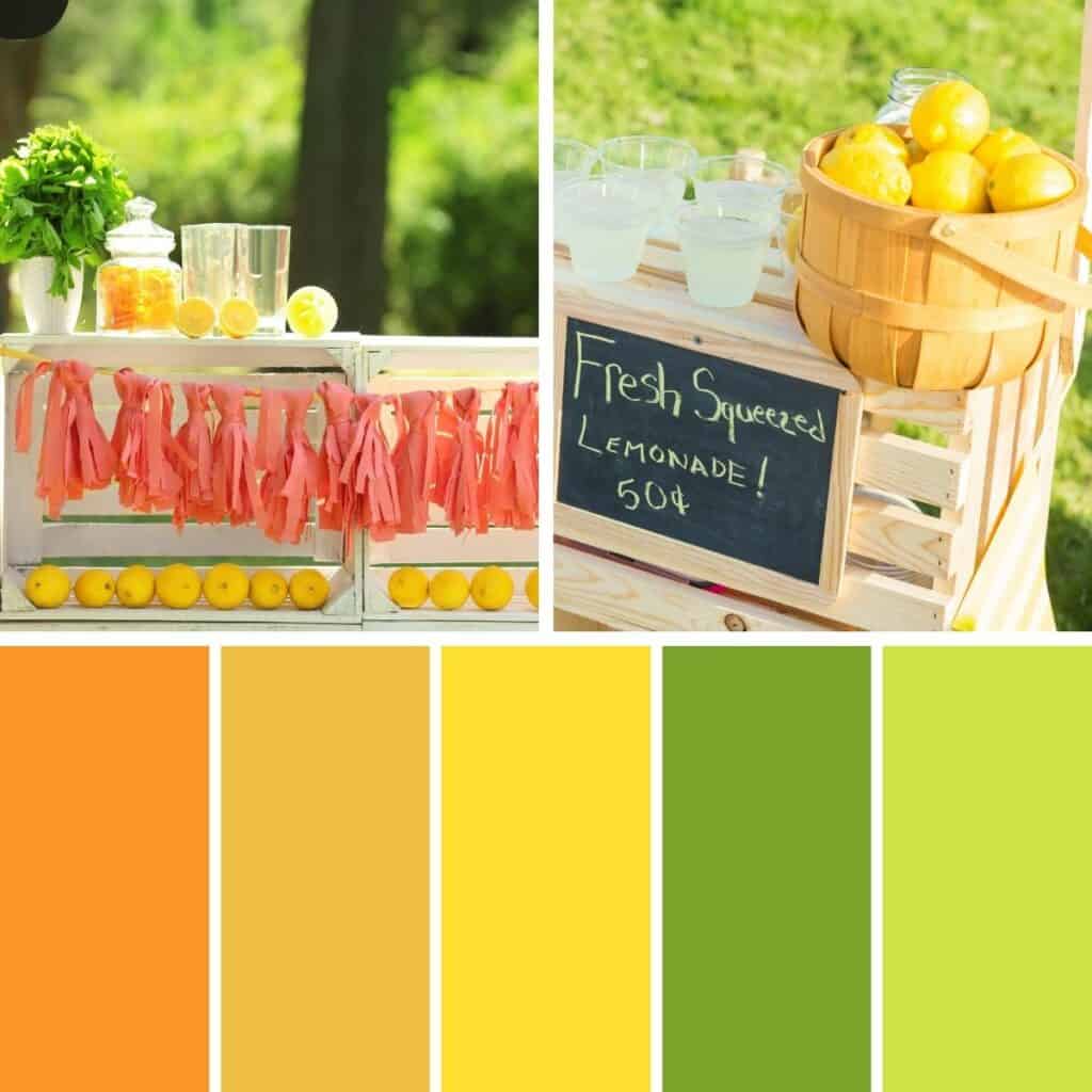 Fresh Squeezed Lemonade Yellow and Green - Summer Color Palette