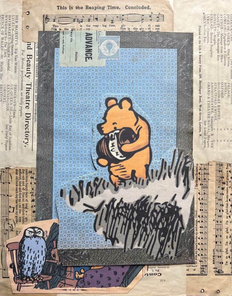 Flip Page With Pooh and Owl In His House