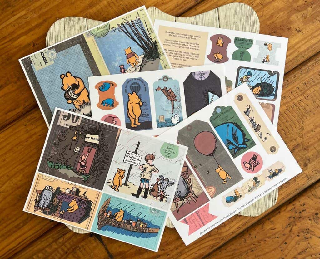Free Printable Winnie The Pooh Junk Journal Kit
