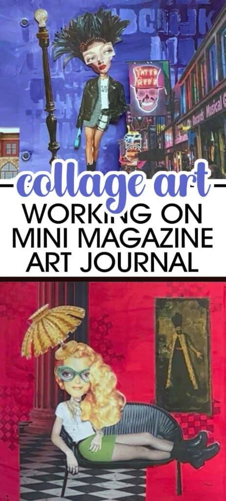 Working On My Tim Holtz Mini Magazine Collage Journal
