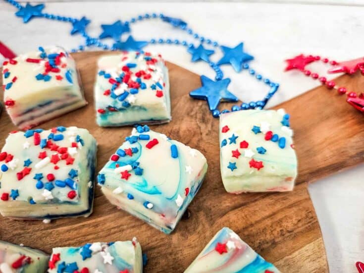 Easy Patriotic Treats - Red White and Blue Fudge