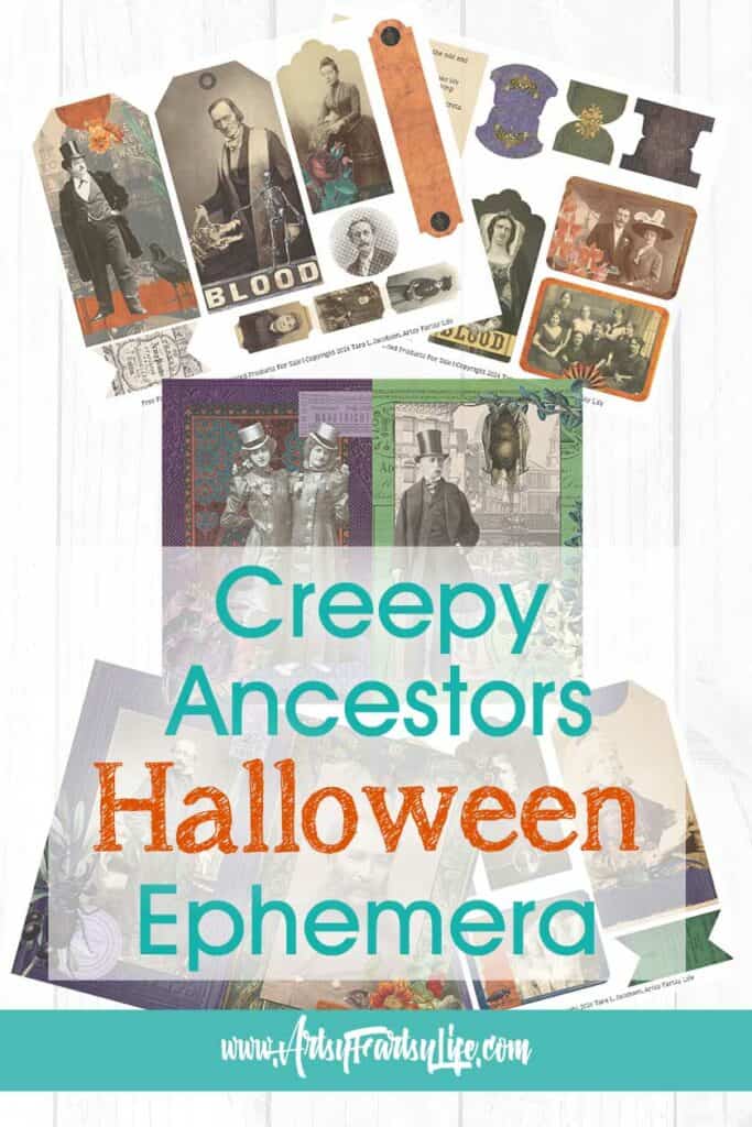 Creepy Ancestors Halloween Junk Journal Kit Printables