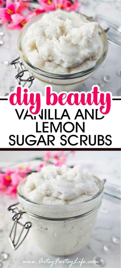 Easy Homemade DIY Vanilla and Lemon Sugar Scrub