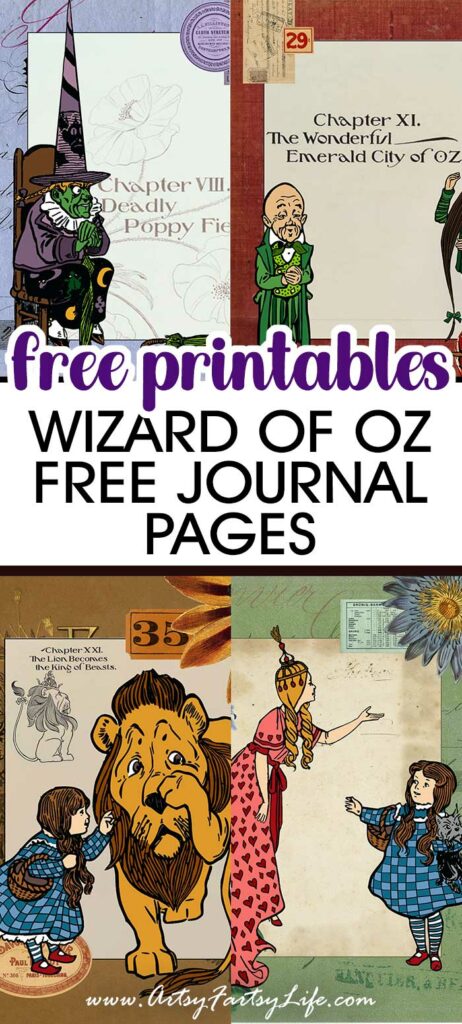 Wizard of Oz - Free Printable Junk Journal Pages