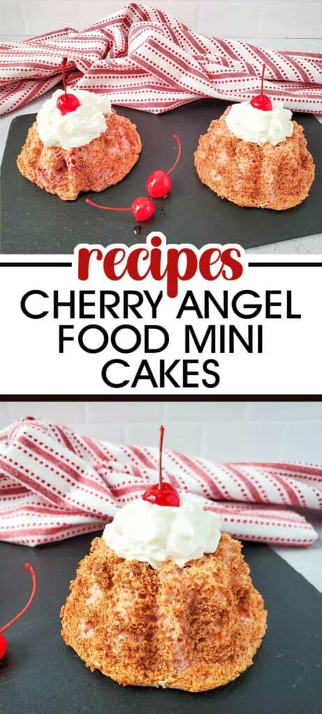 Cherry Angel Food Cakes - Easy Cake Mix Recipe!