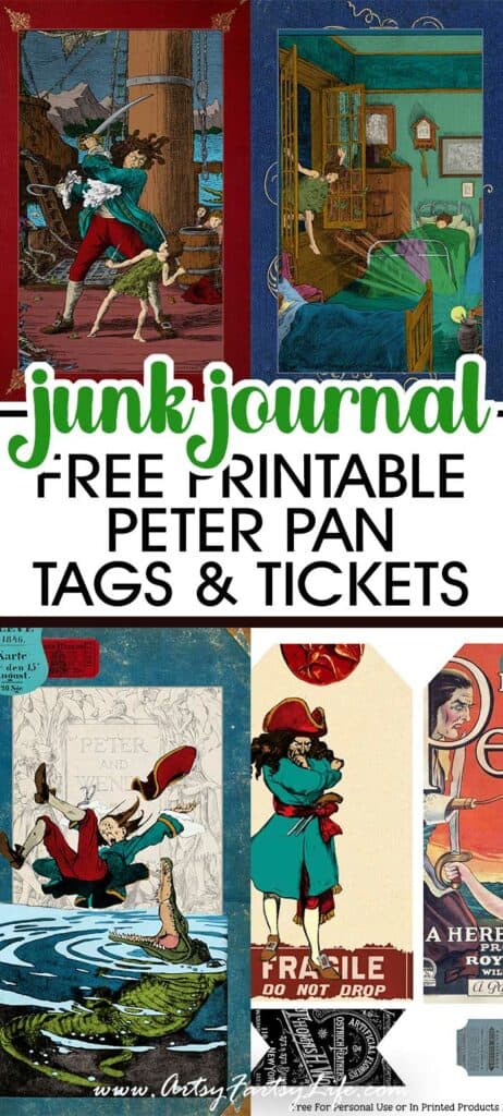 Free Vintage Peter Pan Junk Journal Kit