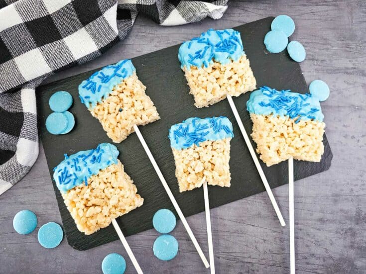 Blue Rice Krispie Pops