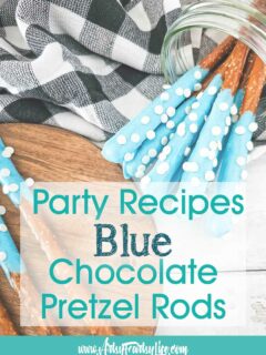 Blue Chocolate Candy Dipped Pretzel Rods Recipe