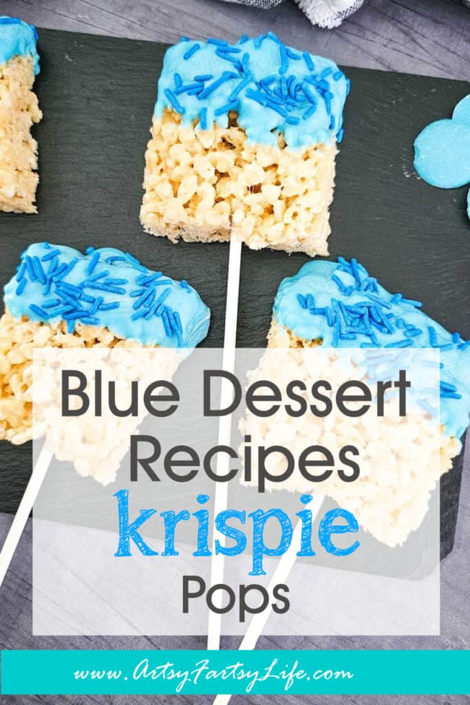 Blue Candy Covered Rice Krispie Pops - A Sweet Treat
