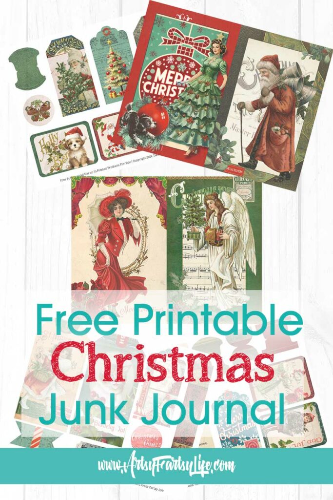 Free Christmas Vintage Junk Journal Kit Printables