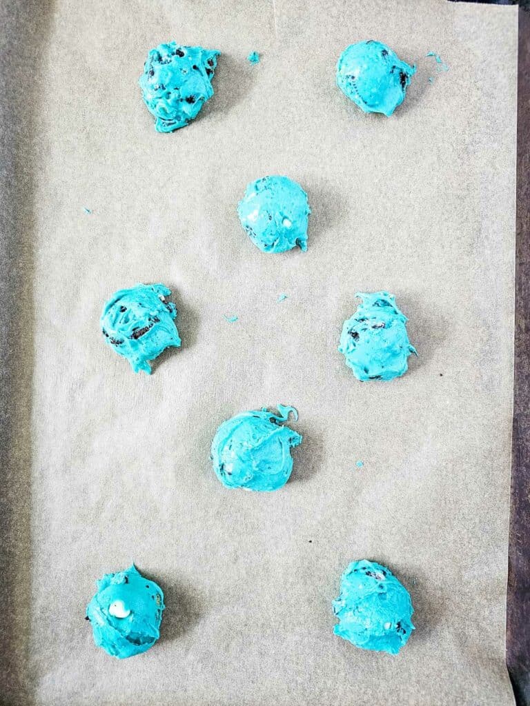 Blue Cookie Monster Cake Mix Cookies