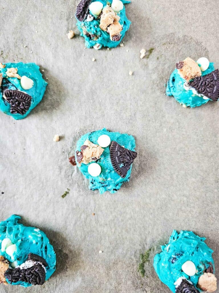 Blue Cookie Monster Cake Mix Cookies