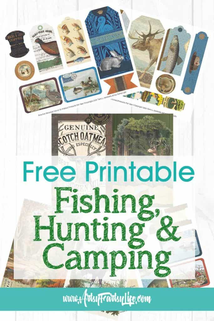 Hunting, Camping & Fishing Junk Journal Kit - Free Printable