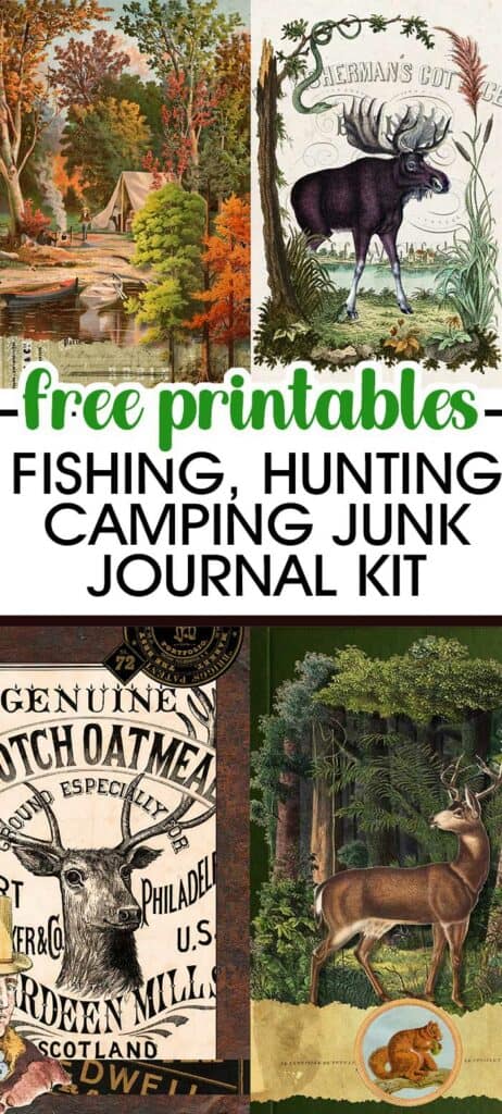 Hunting, Camping & Fishing Junk Journal Kit - Free Printable