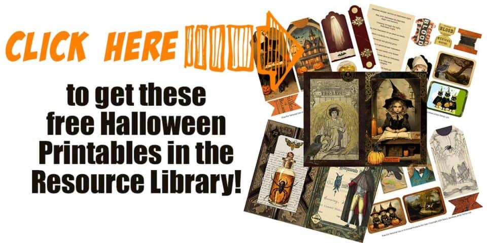 Free Printable Vintage Halloween Junk Journal Kit · Artsy Fartsy Life