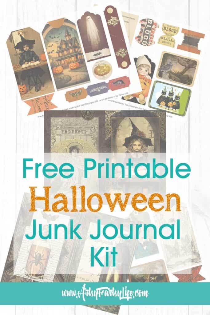 Free Printable Vintage Halloween Junk Journal Kit