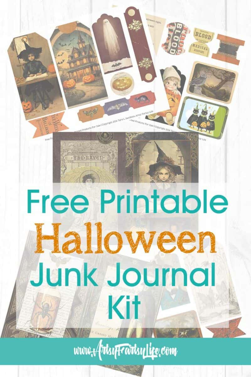 Free Printable Vintage Halloween Junk Journal Kit · Artsy Fartsy Life