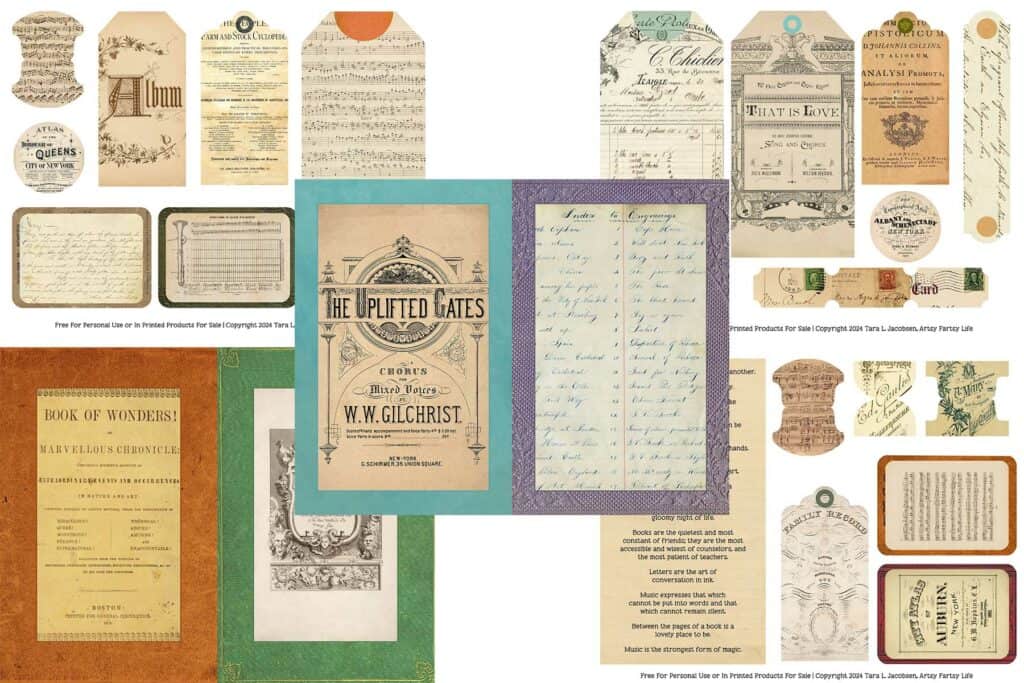 Vintage Papers Junk Journal Kit - Free Printable