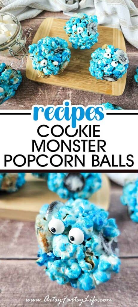 Cookie Monster Popcorn Balls For Movie Night or Parties!