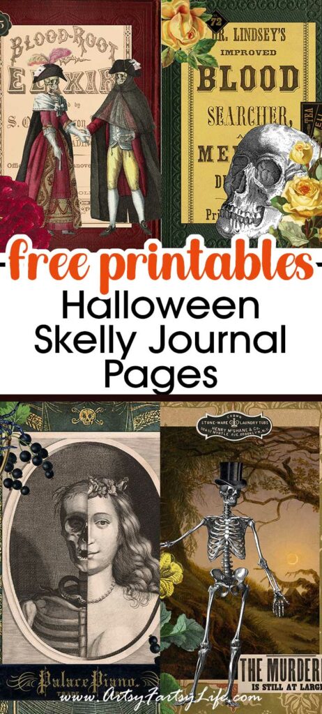 Free Printable Halloween Skelly Journal Pages