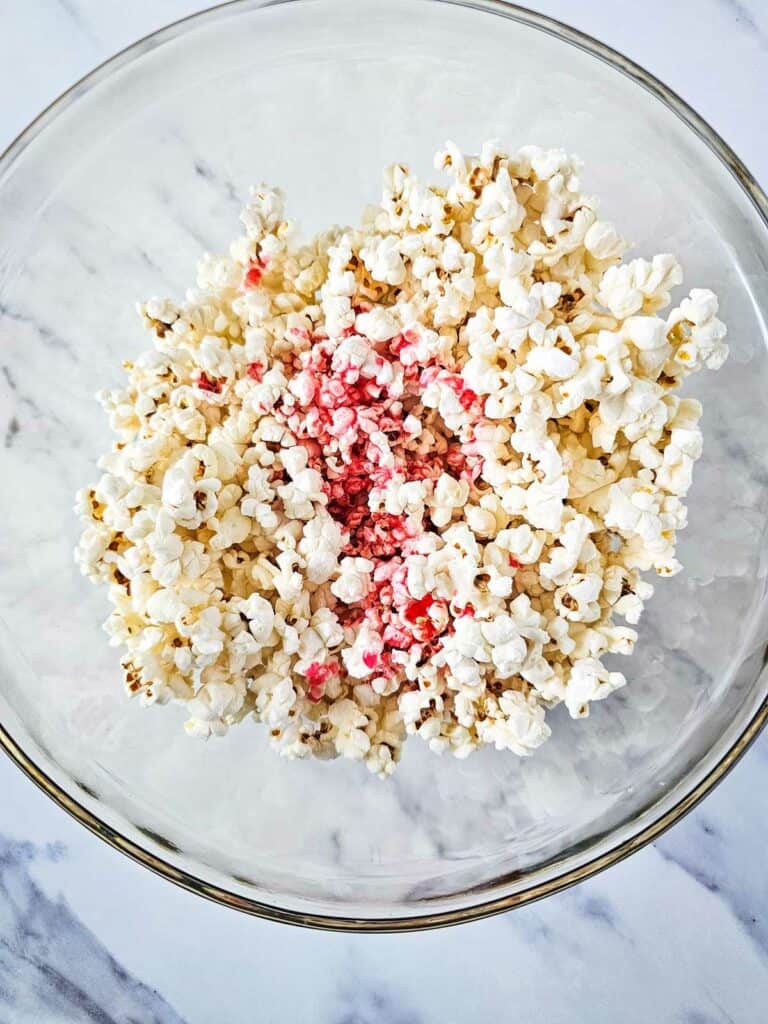 Pink Animal Cracker Popcorn Balls With Marshmallows
