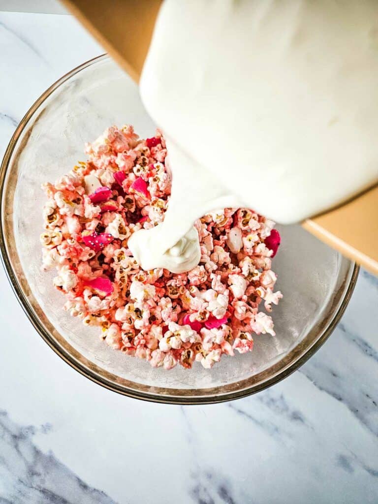 Pink Animal Cracker Popcorn Balls With Marshmallows
