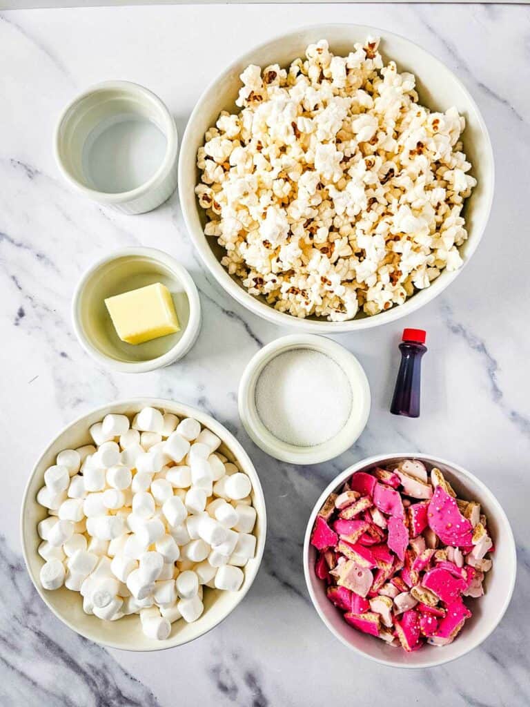 Pink Animal Cracker Popcorn Balls With Marshmallows
