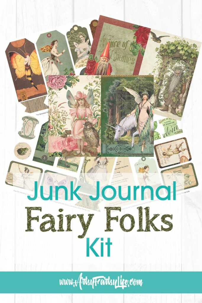 Free Printable Fairy Folk and Gnomes Junk Journal Kit
