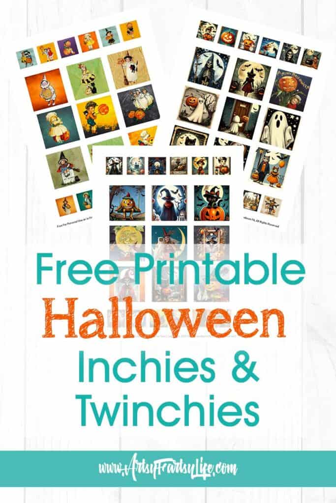 Free Printable Halloween Inchie and Twinchie Collage Pages