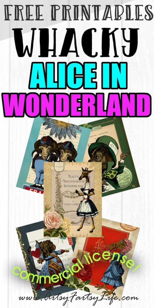 Whacky Wonderland - Free Printable Junk Journal Pages
