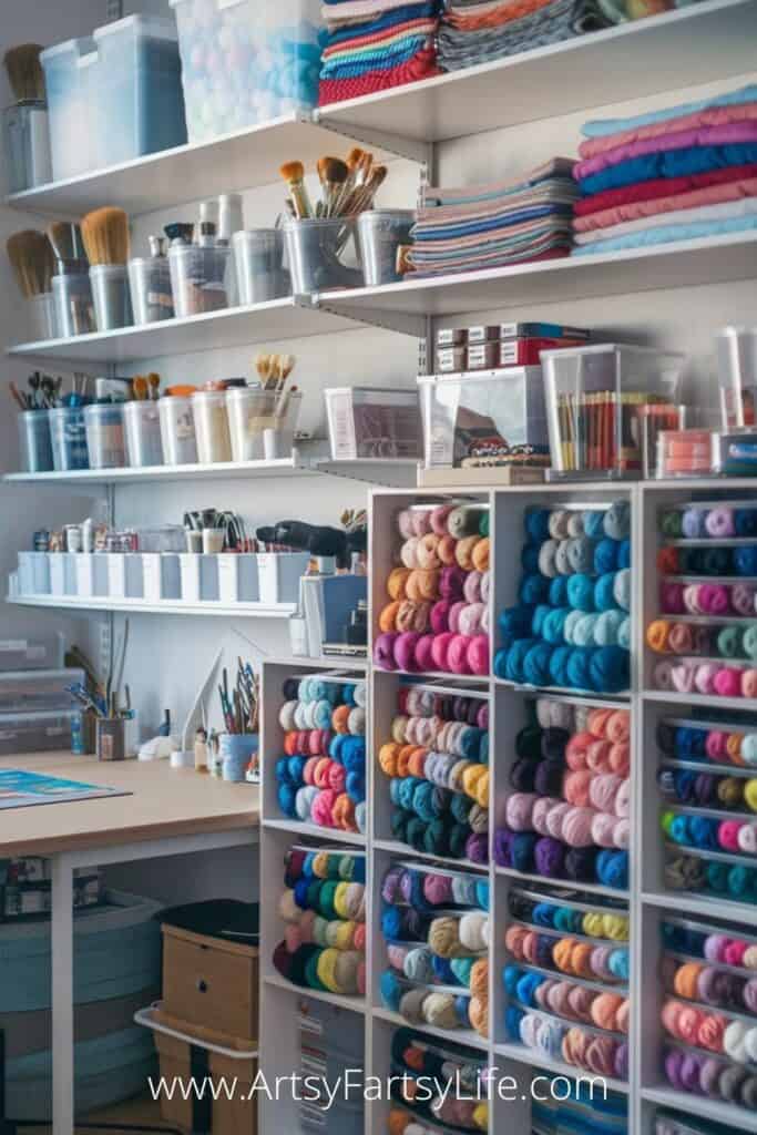 Kallax Craft Room Organization