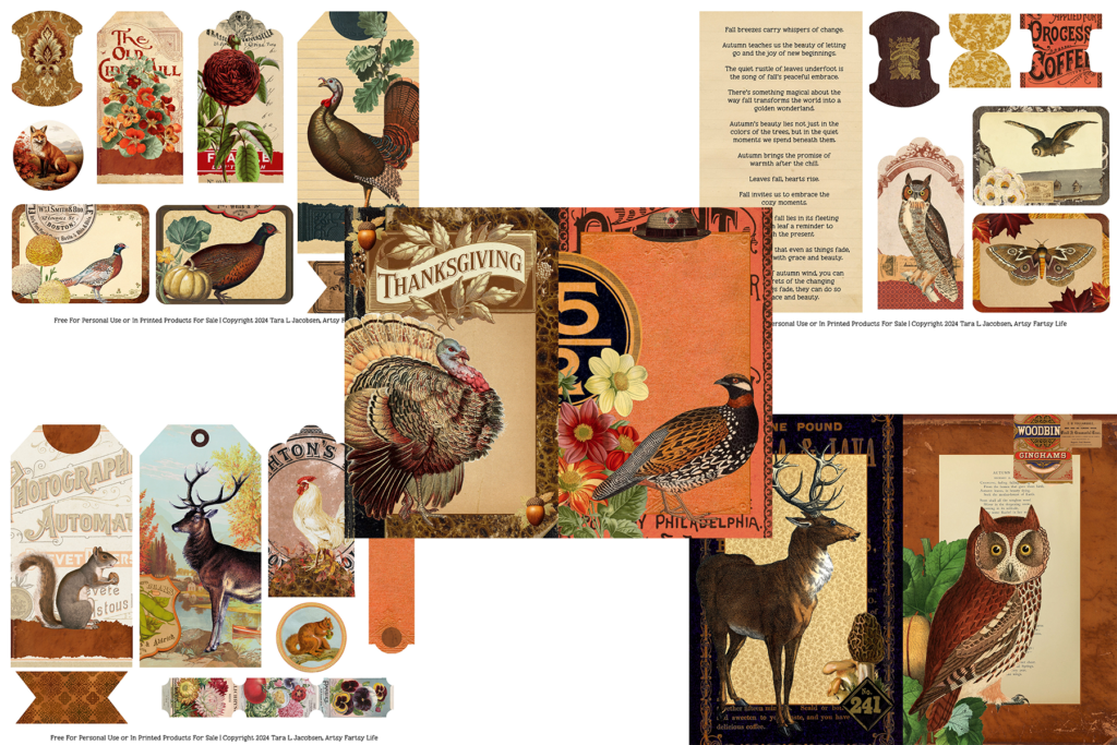 Thanksgiving and Fall Junk Journal - Free Printable
