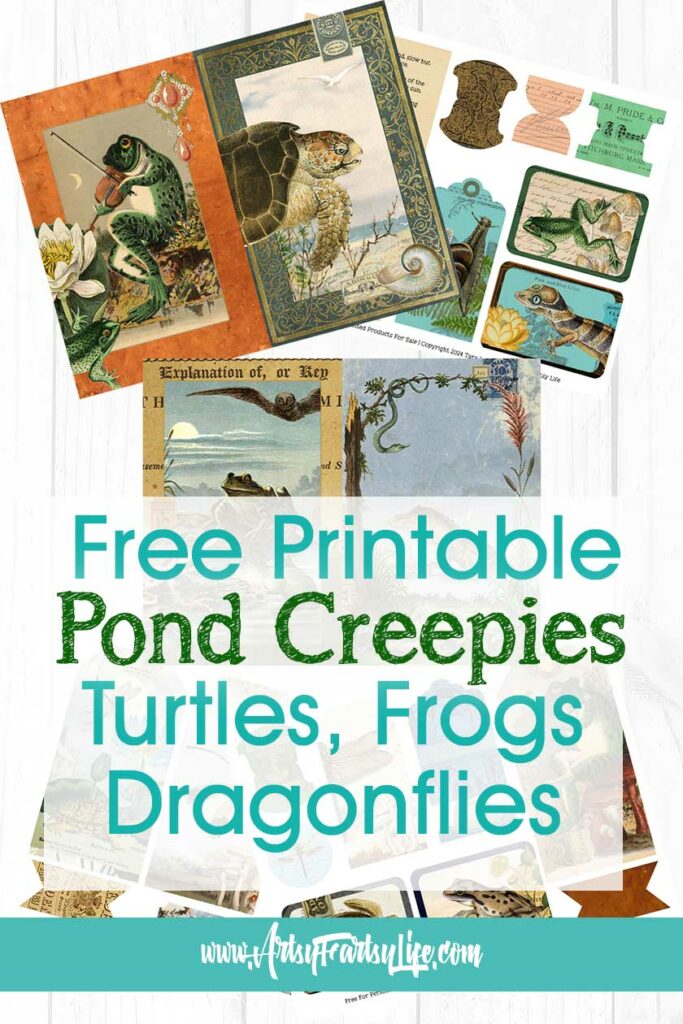 Free Printable Pond Creepies Junk Journal Kit