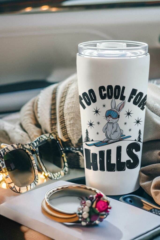 Ski Queen's Hydration: Stylish Tumbler