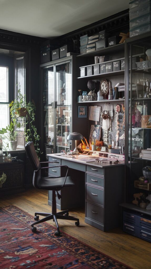 27 Ways to Create a Craft Room Aesthetic for Your Dark Heart