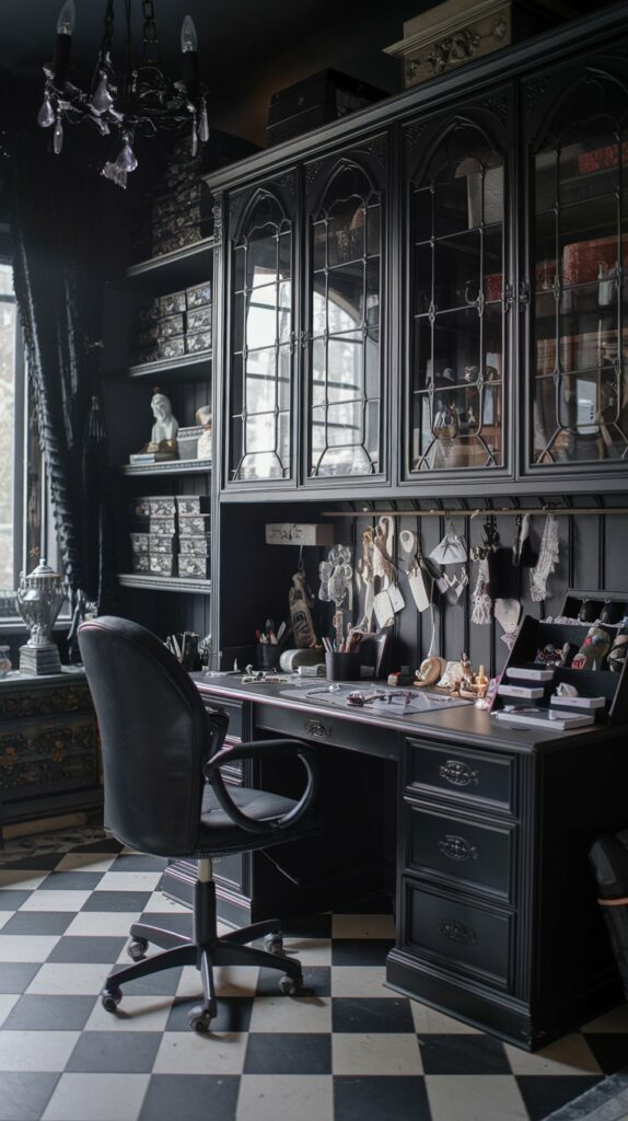 27 Cozy Craft Room Ideas for a Gothic Chic Aesthetic