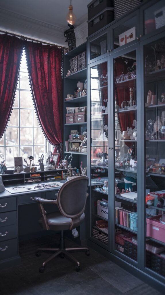 27 Dark and Dramatic Craft Room Layouts for Creative Types