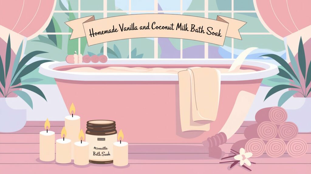 Homemade Vanilla and Coconut Milk Bath Soak
