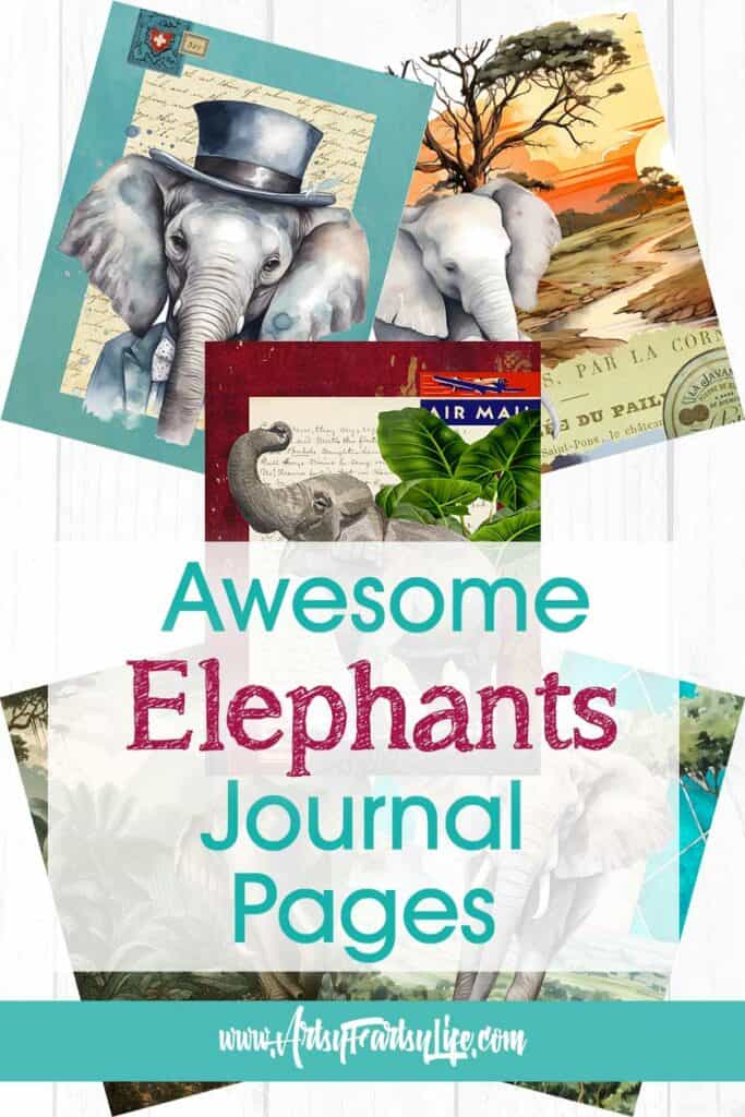 5 Awesome Elephants Journal Pages: Vintage Meets Watercolor Elegance
