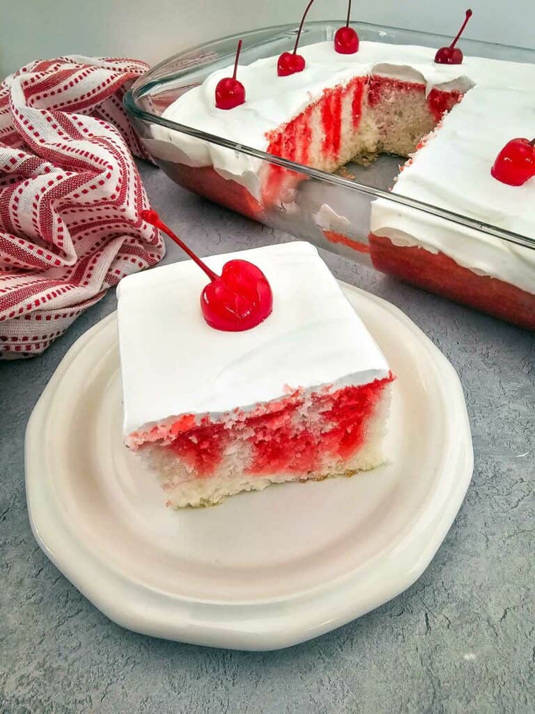 Cherry Jello Poke Cake Recipe With Dream Whip Frosting