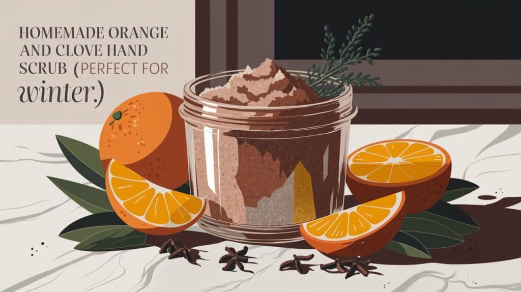 Homemade Orange and Clove Hand Scrub (Perfect for Winter!)