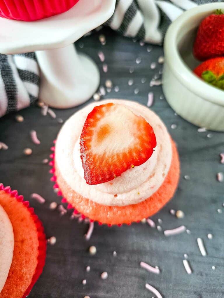 Add a Fun Surprise to Your Strawberry Cupcakes