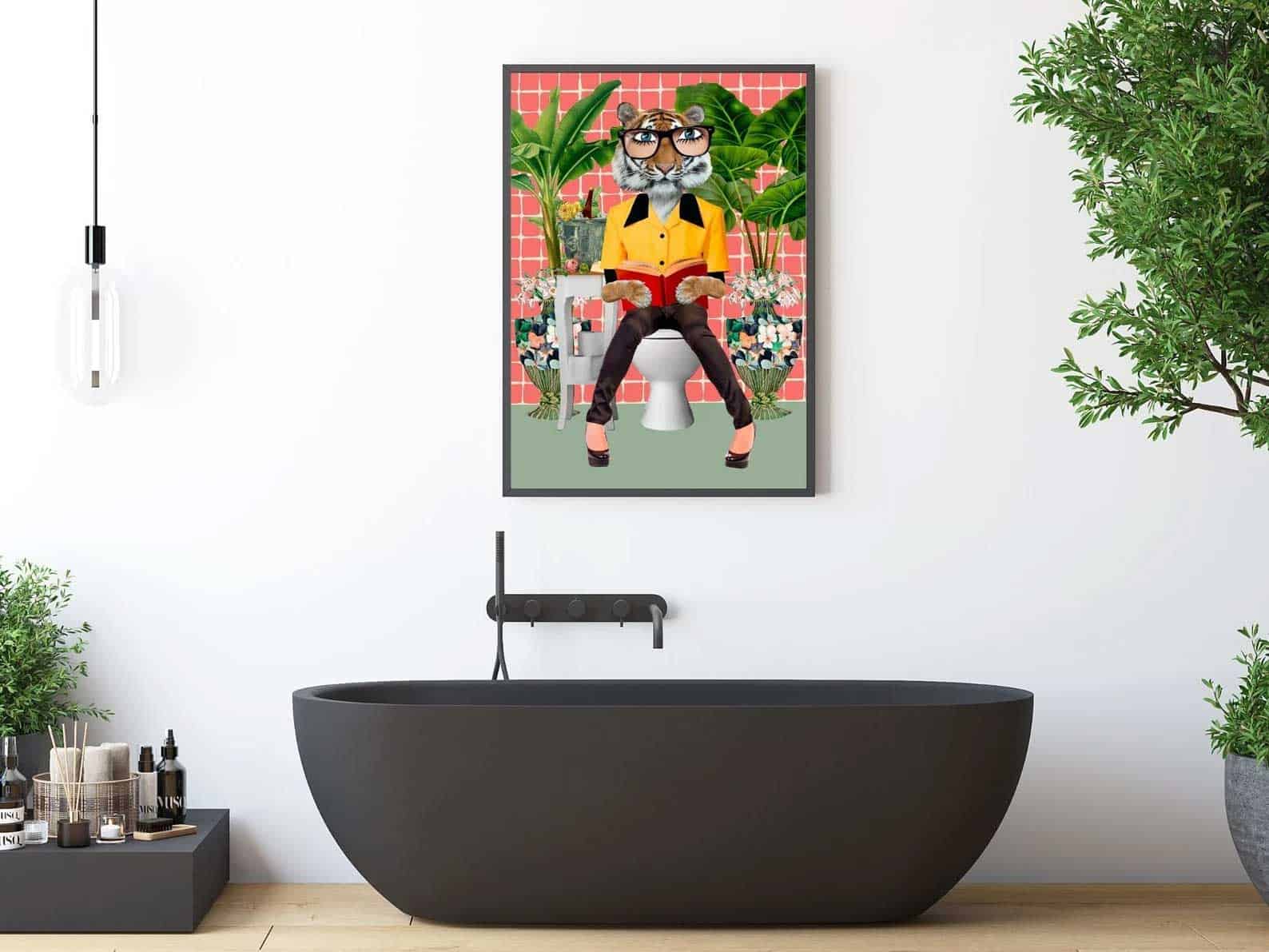 11 Cute and Funny Bathroom Wall Art Prints for Instant Download · Artsy ...