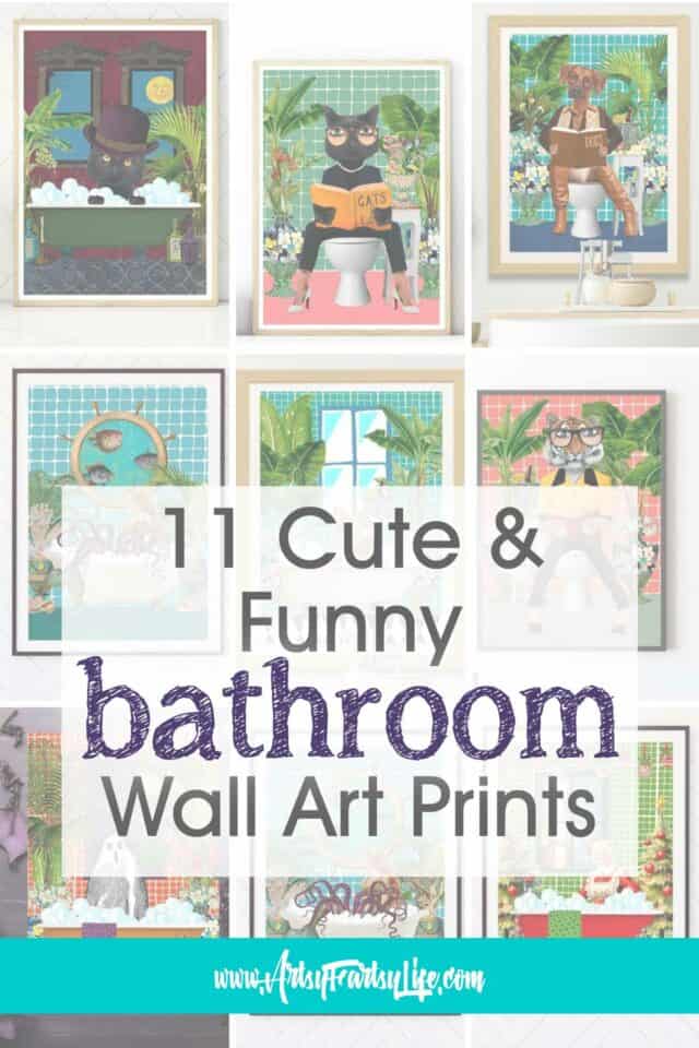 11 Cute and Funny Bathroom Wall Art Prints for Instant Download · Artsy ...