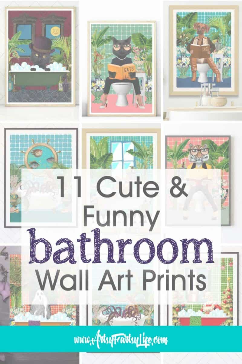 11 Cute and Funny Bathroom Wall Art Prints for Instant Download · Artsy ...