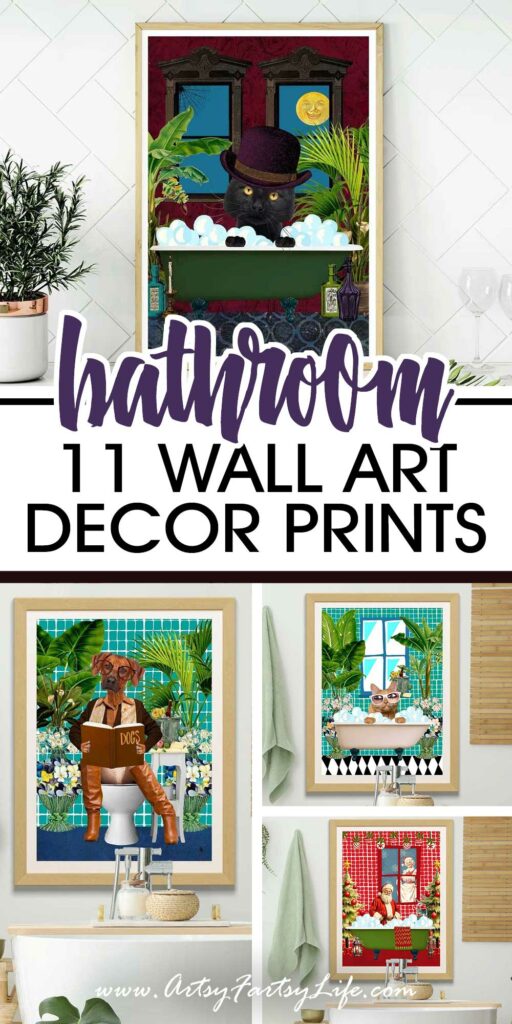 11 Cute and Funny Bathroom Wall Art Prints for Instant Download