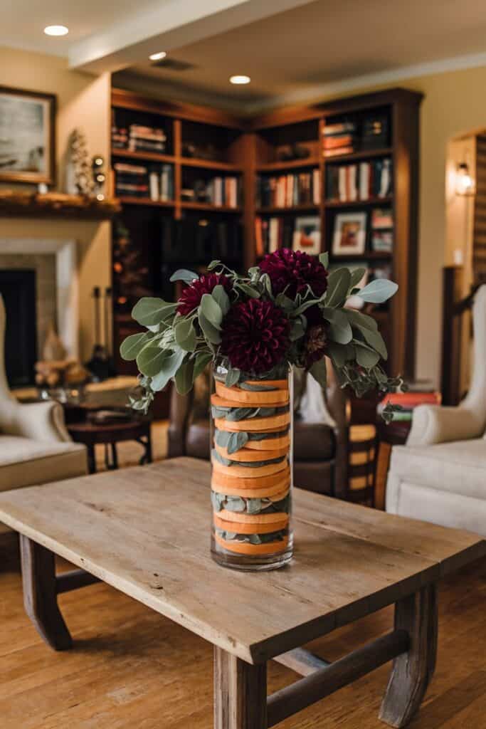 Cozy Cottage Look with Gourds and Pumpkins in Neutral Tones For Fall